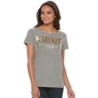 Petite Apt. 9&reg; Holiday Foiled Graphic Tee, Women's, Size: Xs Petite, Grey