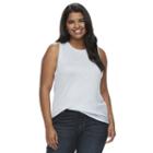 Mudd, Juniors' Plus Size &reg; Muscle Tank Top, Girl's, Size: 1xl, Blue (navy)