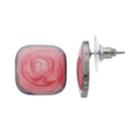 Swirling Inlay Square Nickel Free Drop Earrings, Women's, Oxford
