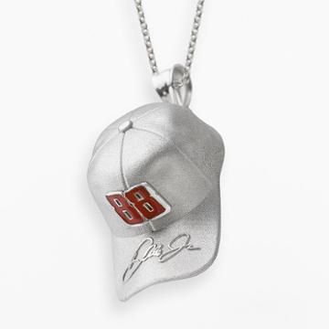 Insignia Collection Nascar Dale Earnhardt Jr. Sterling Silver 88 Baseball Cap Pendant, Adult Unisex, Size: 18, Grey