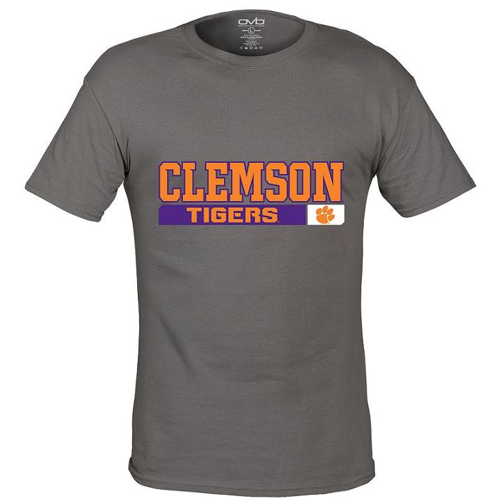 Men's Clemson Tigers Complex Tee, Size: Large, Grey (charcoal)