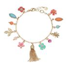 Lc Lauren Conrad Tassel & Flower Charm Bracelet, Women's, Multicolor