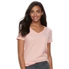 Women's Sonoma Goods For Life&trade; Essential V-neck Tee, Size: Xxl, Light Pink