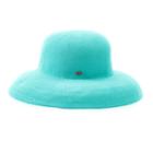 Women's Scala Knit Straw Big Brim Hat, Turquoise/blue (turq/aqua)