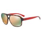 Armani Exchange Ax4061s 59mm Square Mirror Sunglasses, Women's, Lt Brown