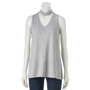 Juniors' Cloudchaser Choker Tank, Teens, Size: Medium, Med Grey