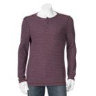 Big & Tall Apt. 9&reg; Modern-fit Waffle-weave Thermal Henley, Men's, Size: 3xl Tall, Red