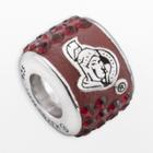 Logoart Ottawa Senators Sterling Silver Crystal Logo Bead - Made With Swarovski Crystals, Women's