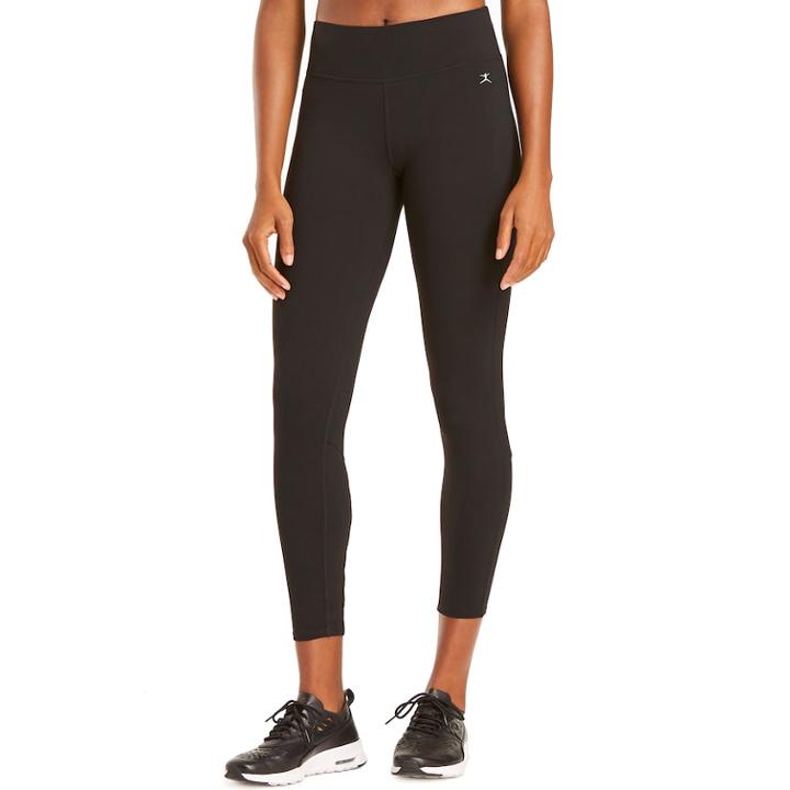 Women's Danskin Lattice Back Ankle Leggings, Size: Xl, Black