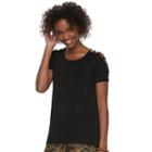 Juniors' Pink Republic Ladder-sleeve Tee, Teens, Size: Xl, Black