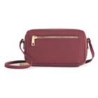Apt. 9&reg; Double Zip Rfid-blocking Crossbody Wallet, Women's, Pink
