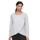 Plus Size Tek Gear&reg; Tulip-hem Sweatshirt, Women's, Size: 1xl, Light Grey