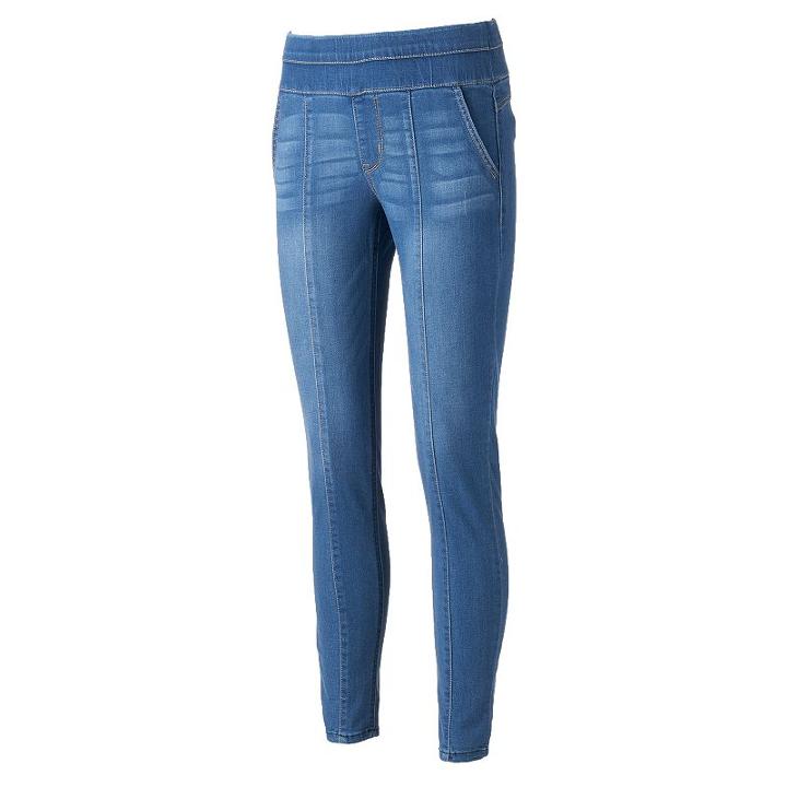 Women's Artisan Crafted By Democracy Seamed Pull-on Jeggings, Size: 12, Med Blue
