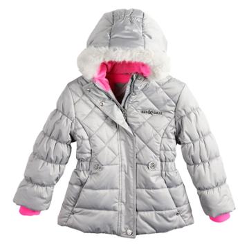 Girls 7-16 Zero Xposure Lexy Faux-fur Trim Heavyweight Puffer Jacket, Size: 16, Alloy