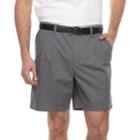 Big & Tall Croft & Barrow&reg; Regular-fit Easy-care Stretch Pleated Shorts, Men's, Size: 52, Grey