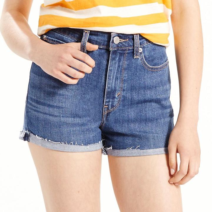 Women's Levi's&reg; High Rise Jean Shorts, Size: 8/29, Med Blue
