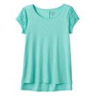 Girls 7-16 & Plus Size So&reg; Floral Lace Sleeve Tee, Girl's, Size: 14, Turquoise/blue (turq/aqua)