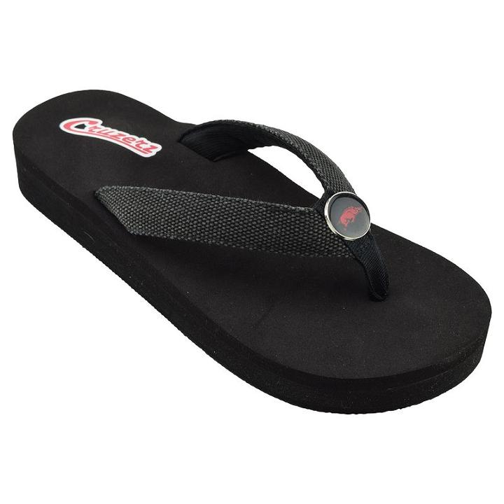 Women's Arkansas Razorbacks Venice Beach Flip-flops, Size: 10, Black