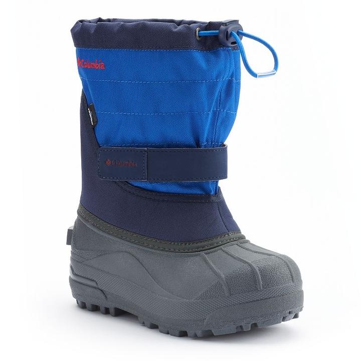 Columbia Powderbug Plus Ii Boys' Waterproof Winter Boots, Size: 4, Blue Other