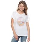 Juniors' Peace Sign Graphic Tee, Teens, Size: Small, White