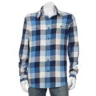 Big & Tall Sonoma Goods For Life&trade; Classic-fit Plaid Button-down Shirt, Men's, Size: M Tall, Blue (navy)
