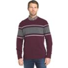 Men's Izod Regular-fit Striped Wool-blend Crewneck Sweater, Size: Xl, Drk Purple