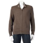 Big & Tall Dockers Classic-fit Full-zip Sweater, Men's, Size: Xl Tall, Med Beige