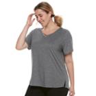 Plus Size Tek Gear&reg; Criss-cross Performance Tee, Women's, Size: 1xl, Black