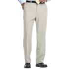 Big & Tall Haggar&reg; Cool 18&reg; Classic-fit Flat-front No-iron Expandable Waist Pants, Men's, Size: 54x30, Lt Beige