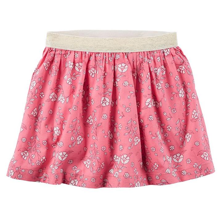 Girls 4-8 Carter's Floral Metallic Skirt, Size: 6x, Pink Floral