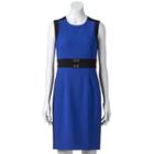 Women's Dana Buchman Colorblock Embellished Sheath Dress, Size: 2, Blue Other