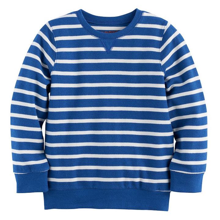 Boys 4-10 Jumping Beans&reg; Reverse Striped Sweatshirt Tee, Size: 4, Blue