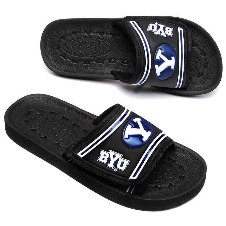 Adult Byu Cougars Slide Sandals, Size: Large, Black