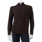 Men's Croft & Barrow&reg; Classic-fit Solid 12gg Quarter-zip Sweater, Size: Small, Dark Brown
