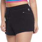 Plus Size Fila Sport&reg; Zip Pocket Drawstring Shorts, Women's, Size: 3xl, Black