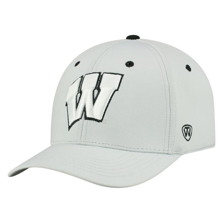 Adult Top Of The World Wisconsin Badgers High Power Cap, Men's, Light Grey