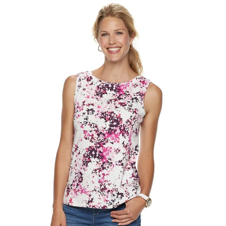 Women's Croft & Barrow&reg; Essential Tank, Size: Small, Med Pink