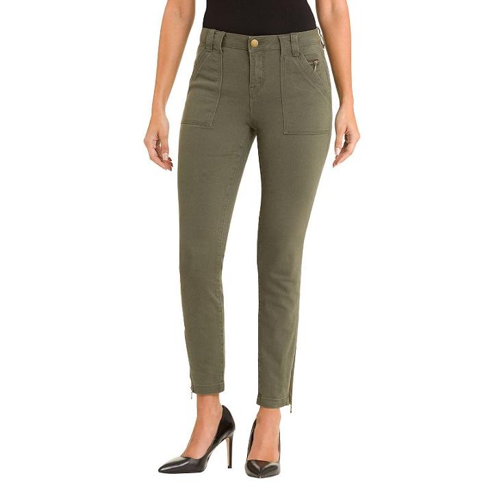 Women's Haggar Ankle-zipper Jeggings, Size: 6, Dark Green