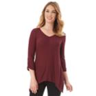 Women's Apt. 9&reg; Shark-bite Hem Tunic, Size: Large, Purple