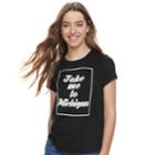 Juniors' About A Girl Take Me To State Tee, Size: Medium, Grey (charcoal)