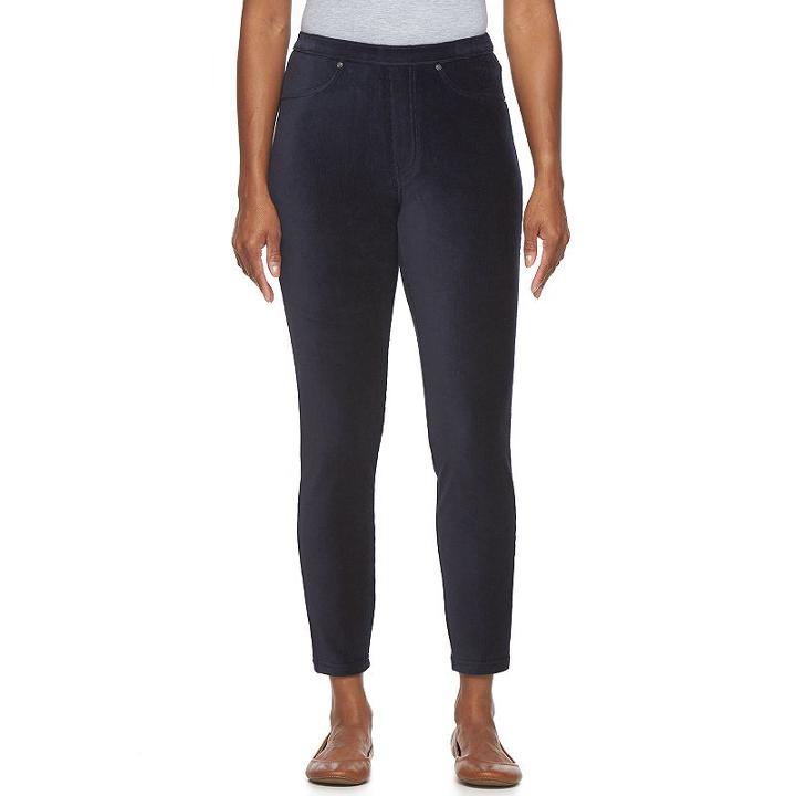 Petite Croft & Barrow&reg; Corduroy Leggings, Women's, Size: M Petite, Blue Other