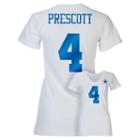Women's Dallas Cowboys Dak Prescott Player Tee, Size: Xxl, White
