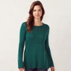 Women's Lc Lauren Conrad Pointelle Crewneck Sweater, Size: Xs, Green