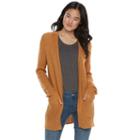 Juniors' So&reg; Solid Boyfriend Cardigan, Teens, Size: Xl, Gold