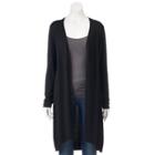 Women's Ronni Nicole Long Black Cardigan, Size: Medium