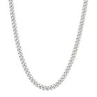 Sterling Silver Curb Chain Necklace - 20 In, Women's, Size: 20, Grey