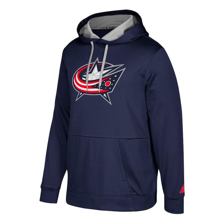 Men's Adidas Columbus Blue Jackets Pullover Hoodie, Size: Medium (navy)