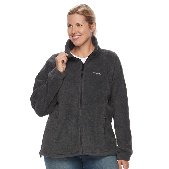 Plus Size Columbia Three Lakes Fleece Jacket, Women's, Size: 2xl, Med Grey