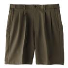 Big & Tall Haggar&reg; Cool 18&reg; Pleated Microfiber Shorts, Men's, Size: 58, Dark Green