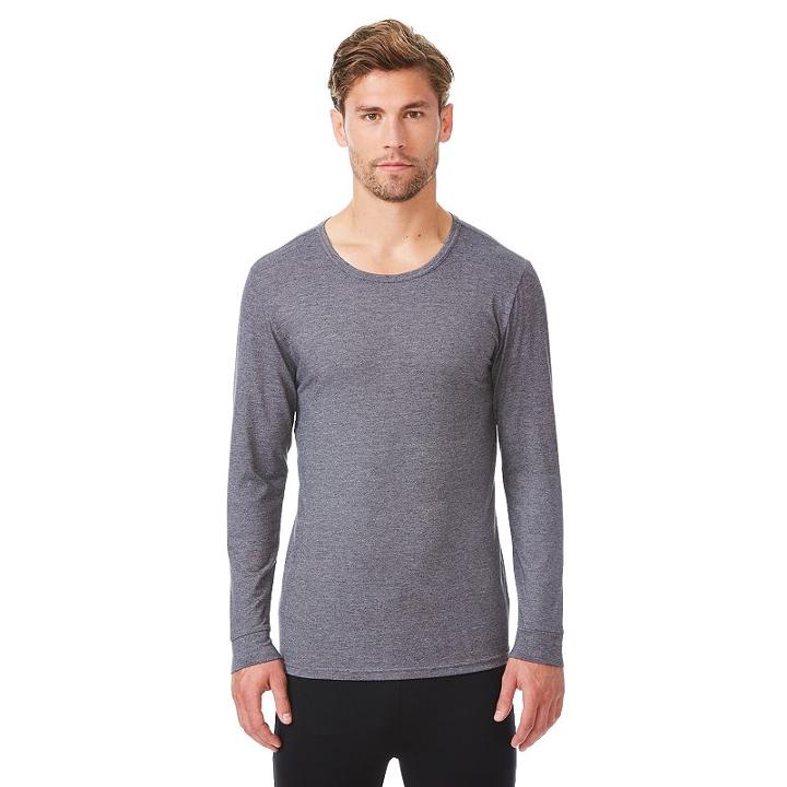 Men's Heat Keep Performance Base Layer Crewneck Tee, Size: Regular, Grey Other